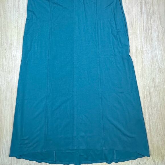 J Jill Wearever Collection Blue Turquoise Sleeveless V-Neck Midi Dress Large - Picture 3 of 12